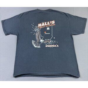 Rare Vintage Y2K Harley Davidson Halls Springfield Illinois Eagle Real Men Ride